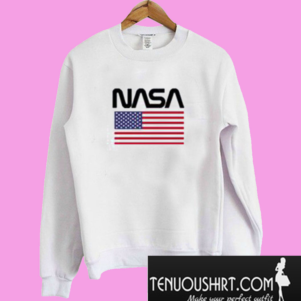 nasa t shirt with american flag