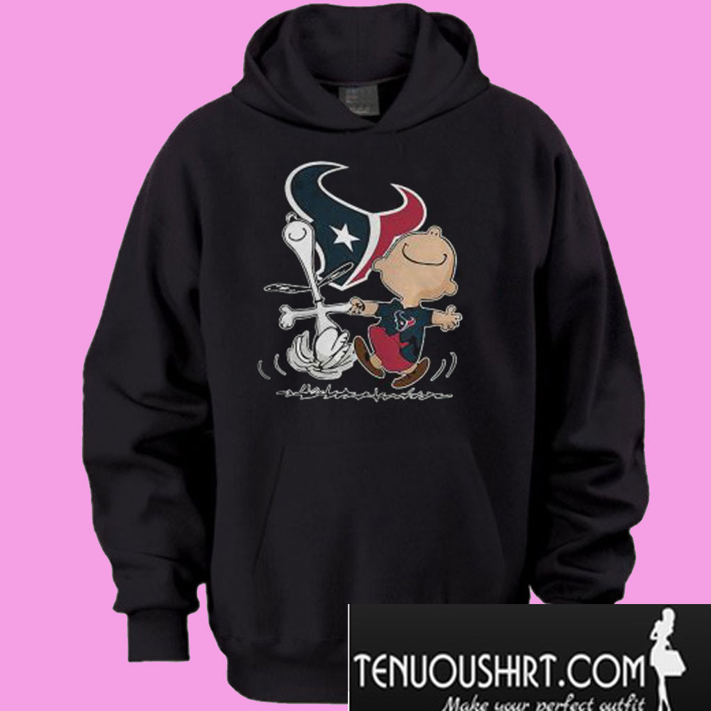 Charlie Brown And Snoopy Houston Texans Hoodie