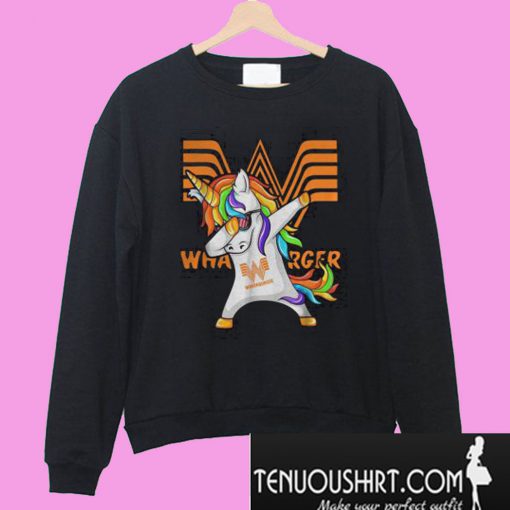 Pretty Whataburger Unicorn Dabbing Sweatshirt