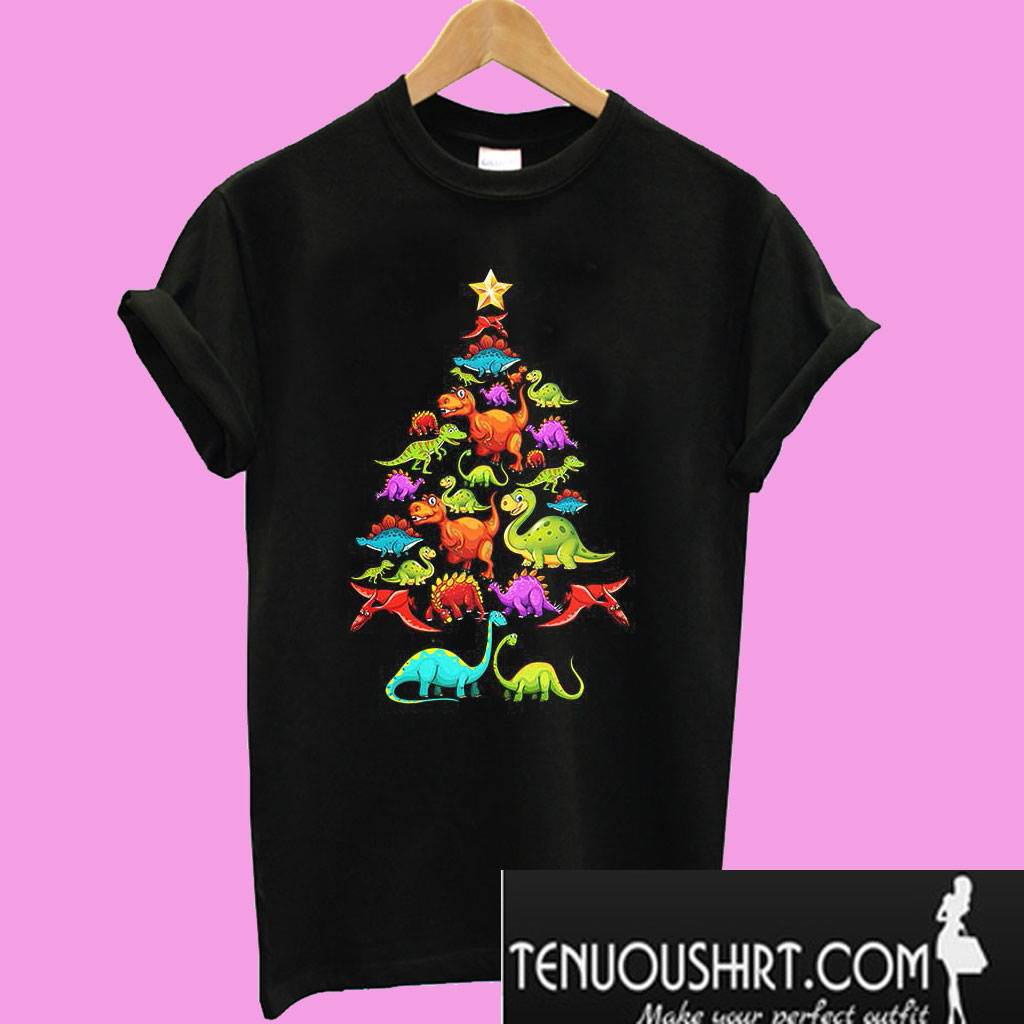 tree rex christmas t shirt