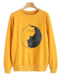 Kitten Print Graphic Sweatshirt