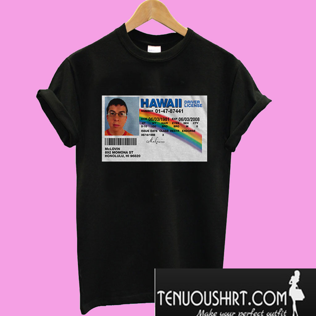 mclovin license shirt