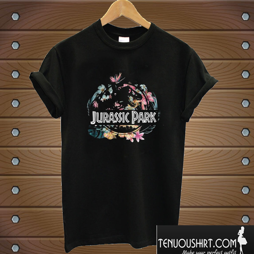 Floral Jurassic Park T Shirt 7731