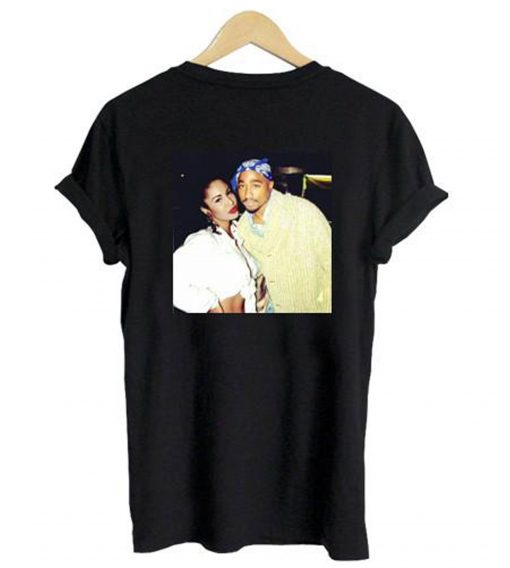 Tupac and Selena Quintanilla T shirt back