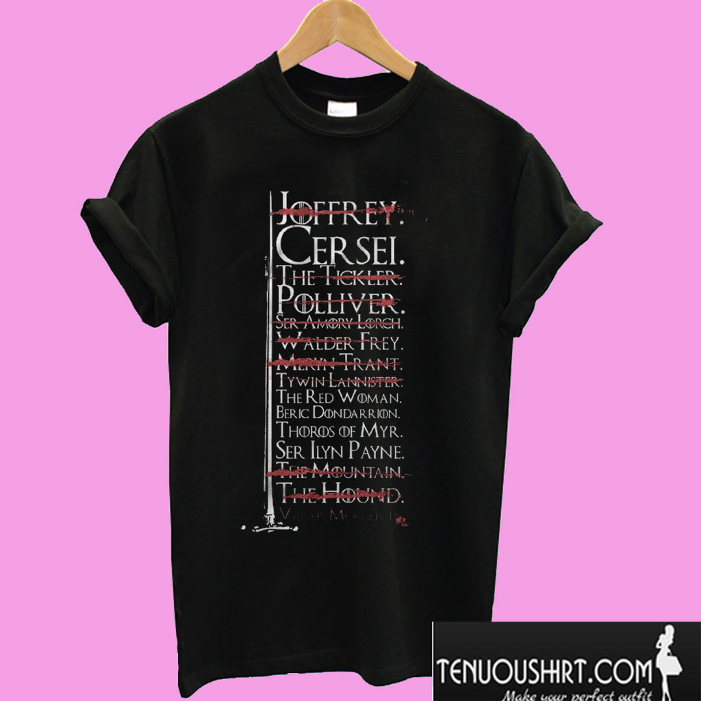 arya kill list shirt