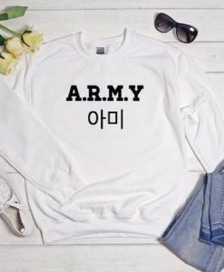 A.R.M.Y BTS graphic sweatshirt qn
